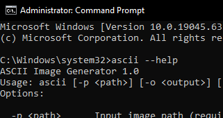 ASCII Image Generator Bash Command Source